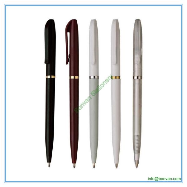 simple twist promotional hotel ballpoint pen, low price pens