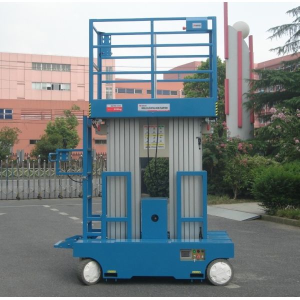 Self - Propelled Aluminum Work Platform 8m Platform Height Dual Mast