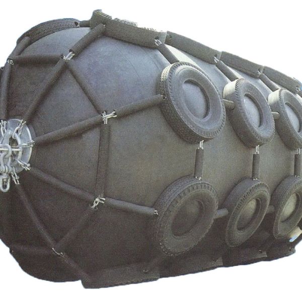 Flexibility Cylindrical Pneumatic Marine Fender / Airbag Rubber Fender With Tensile and Low Abrasion