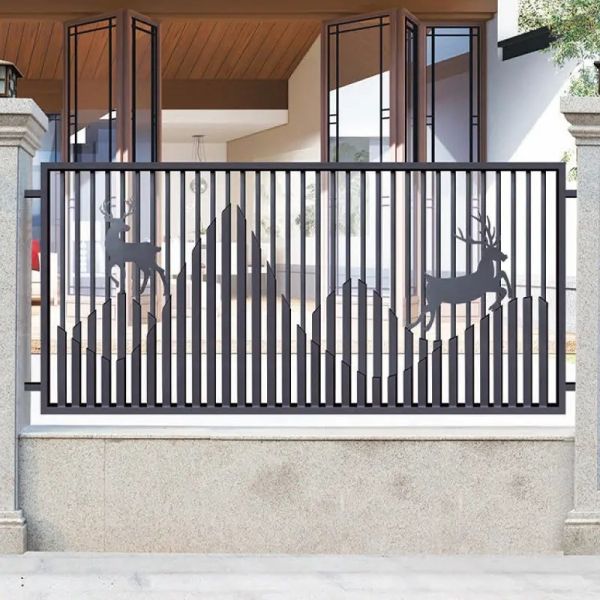 European Design 10FT Tubular Steel Gate Customized Decorative Iron Fencing