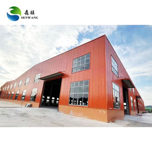 High Performance Industrial Fireproof Rock Wool Sandwich Panels Steel Structure Factory Warehouse Building