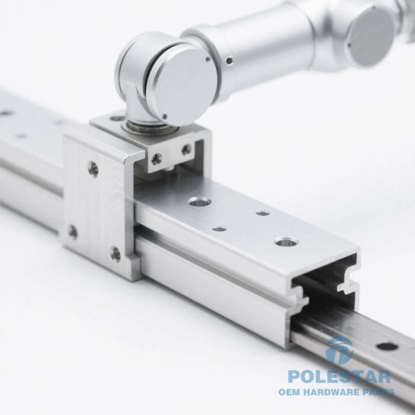 CNC Machining Aluminum 7075 Robotic Arms Guide Rail Grooves In Assembly Lines