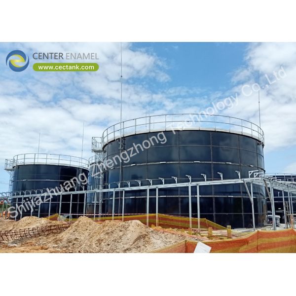0.25mm Coating Thickness Glass Fused Steel Tanks For Digester Reactor