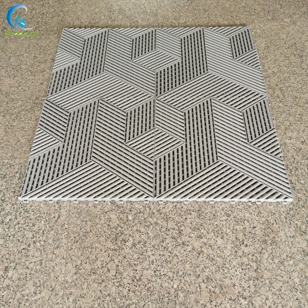 Easy Install 15.75 X 15.75 Inches Interlocking Garage Floor Tiles Gray Environmentally Friendly Fire Resistant