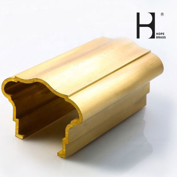 Brass Staircase Handrail Contemporary Metal Railing For Restaurant And Hotel Brass Copper Alloy Extruding Profiles ODM