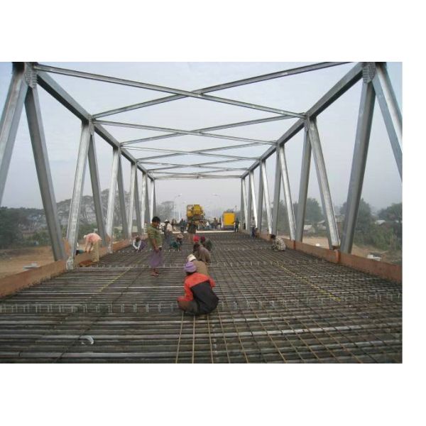 Amphibious Steel Truss Prefabricated Delta Bridge Simple Structure