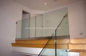 Cheap Modern Exterior Toughened Glass Balustrade Panels , Building Glass Guardrail for sale