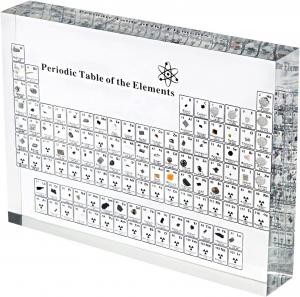 Cheap Craft Crystal Acrylic Building Block Design Periodic Table of Elements Real Material Craft School Education for sale