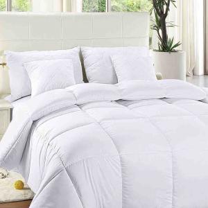 Cheap Quilted Comforter with Corner Tabs Hotel Box Stitched Down Alternative Comforter for sale