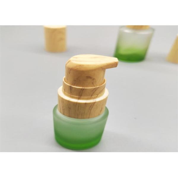 Empty Small 15ml Cosmetic Glass Bottles Lotion Gradient Perfume With Wooden Cap