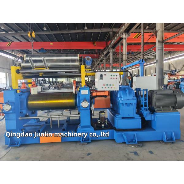 Open Type Two Roll Rubber Mixing Mill For Rubber Crusher Customized Voltage