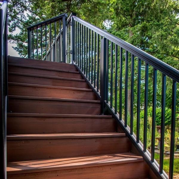 Simple Design Outdoor Aluminium Railings Balcony / Stair Balustrade