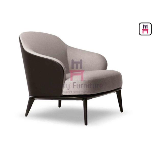 Comfortable Black Leather Armchair 79 * 86 * 80cm Size For Office /  Lobbies