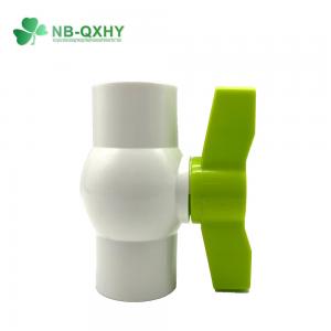 China UV Protected Manual Driving Mode Plastic UPVC/PVC Green Handle Ball Valve for Water Supply on sale