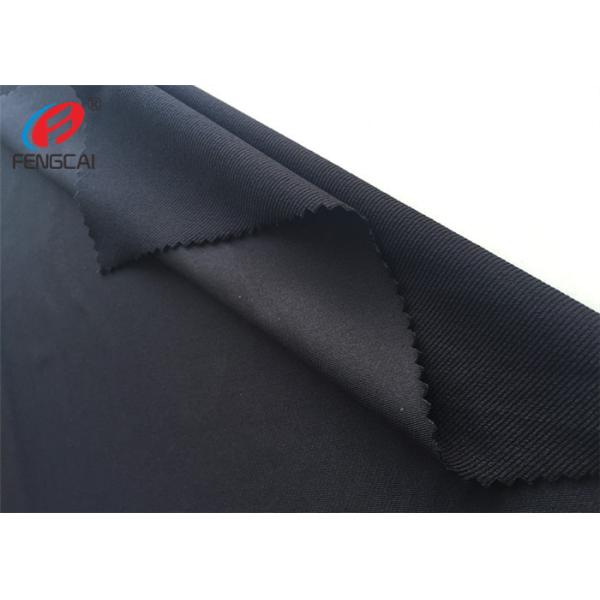 Plain Dyed Weft Knitted Fabric 92% Polyester 8% Spandex Terry Fabric For Garment