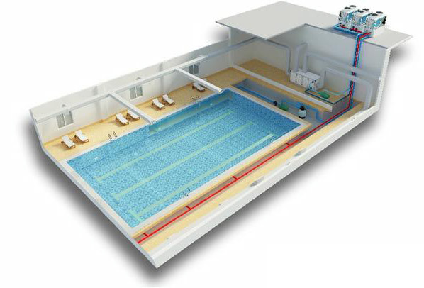 Underfloor Heating Air Source Heat Pump Air Conditioning Energy Saving