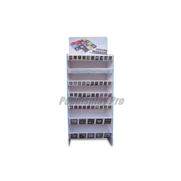 Free Standing Cardboard Floor Displays , 7 Tier Chocolate Point Of Sale Display