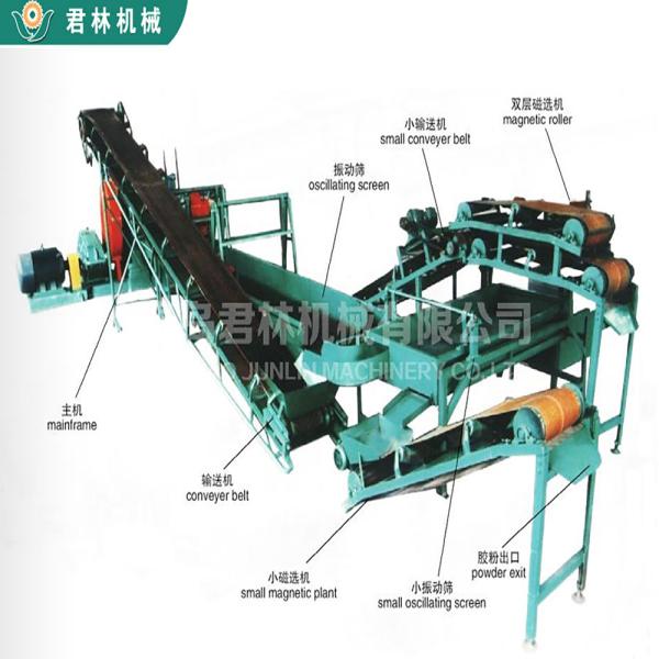 Waste Tyre Recycling Rubber Powder Making Machine / Tyre Rubber Crumb Production Line