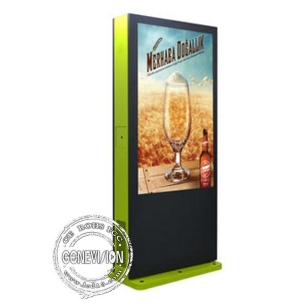 65'' Touch Screen Waterproof Digital Signage LCD Screen Totem Kiosk With Camera