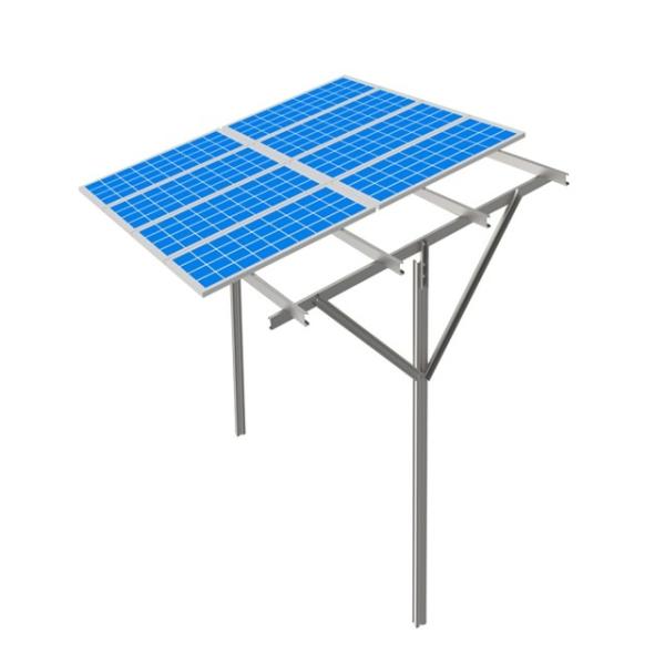 Ground Aluminum Single Pole Solar Structure 1MW With Concrete Foundation
