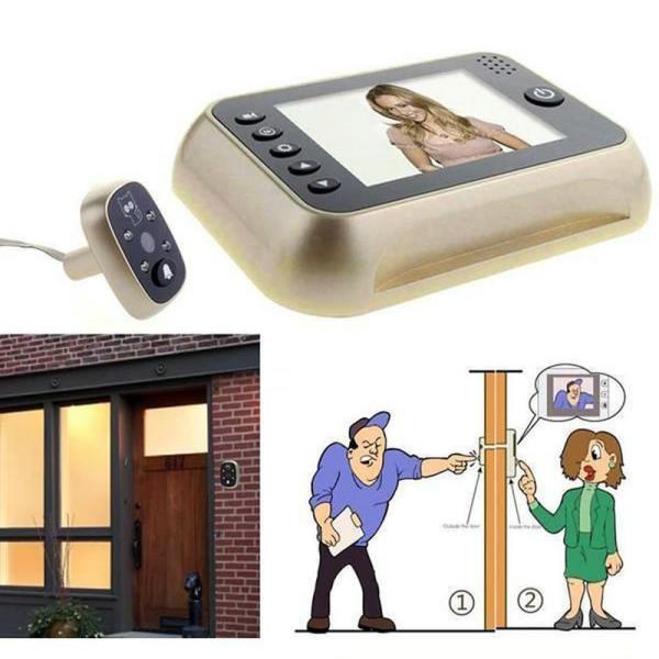 3.5 inch Screen Digital Door Peephole Viewer Camera 120 Degree Wide Angle Video Doorbell Phone Door Eye IR Night Vision