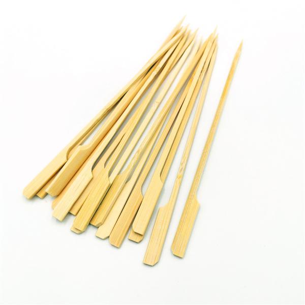 BBQ Cooking 3mm Thickness 21cm Wooden Bamboo Craft Paddle Stick