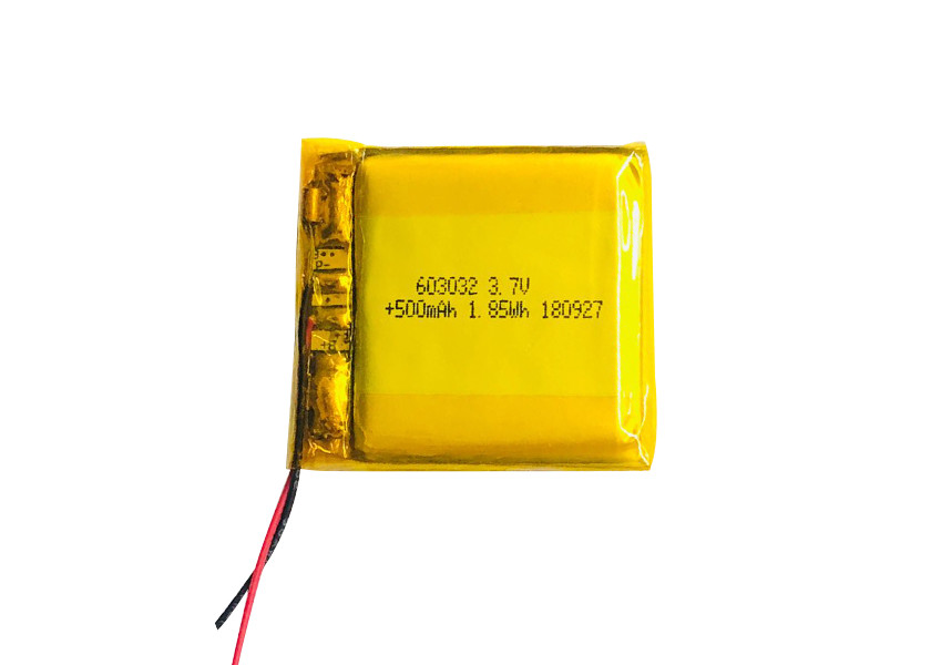 Cheap 13g Pouch 3.7V 500mah Lipo Battery , 603032 Lithium Ion Polymer Rechargeable Battery for sale