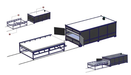 EVA vacuum heating machine for laminating glass