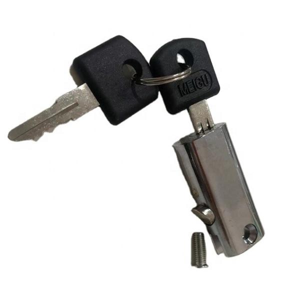 Zinc Plated File Cabinet Cylinder Lock Silver Push Button Cam Lock