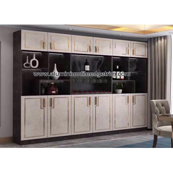 Anodised Aluminium T Moulding Trim Profile For Display Cabinet / Wardrobe Door