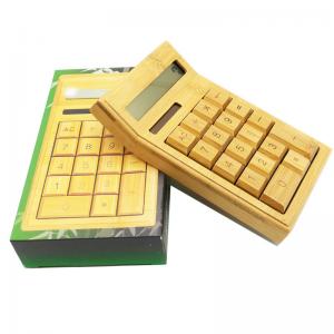 Cheap Newest design shiny hot selling natural wholesale bamboo calculator for wholesale for sale
