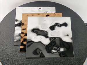 High Density WPC Foam Board Flexional Water Ripple Wall Panel Sheet 8mm Thickness