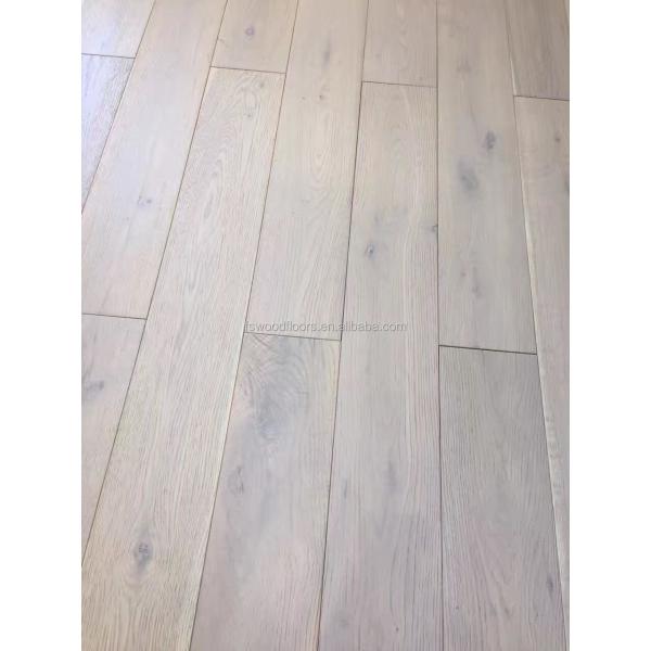 7.5X3/4 Wire Brushed White Washed Engineered Hardwood Flooring
