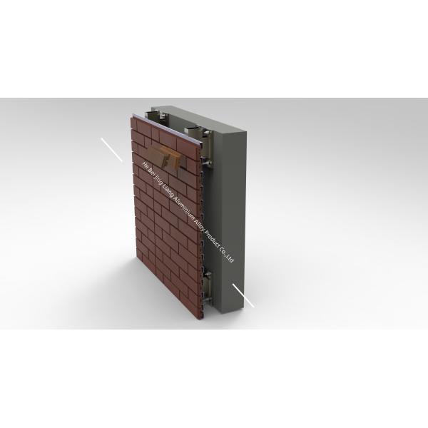 Terracotta Brick Wall Support Systems Customized Aluminium Extrusion Brackets