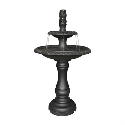 Ornamental Iron Parts 2 Tier Garden Cast Iron Fountain Outdoor Garden Decoration
