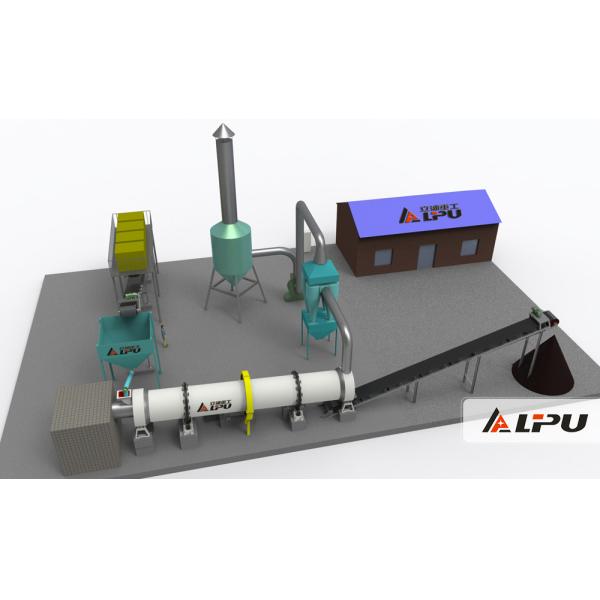 Textile Chemical Sludge Dewatering Equipment , Staniless Steel Rotating Rotary Drying Machine