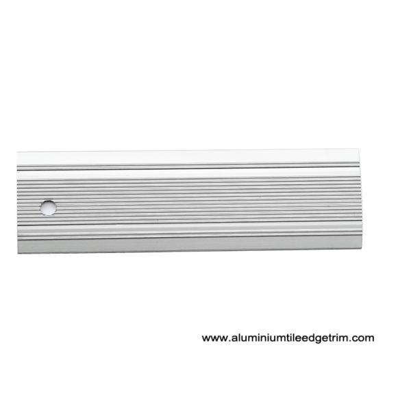 Matt Silver Aluminium Floor Trims , 38 Mm Width Floor Tile Edging