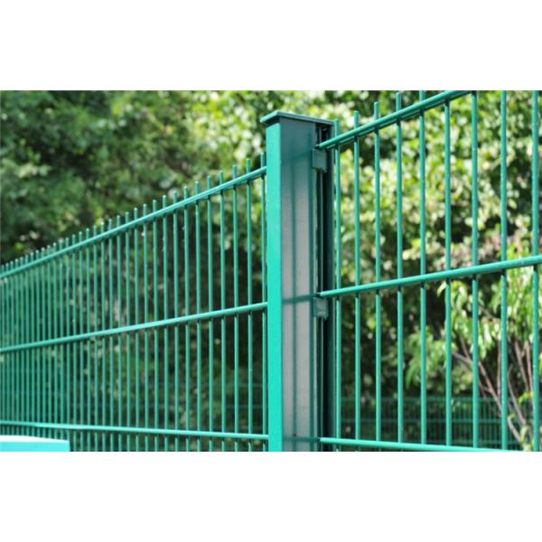 Security Double Wire Fencing Or Twin Wire Mesh Fence Use Round Post