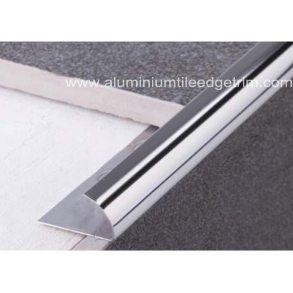 External Corner Stainless Steel Tile Trim , Stainless Steel Quarter Round Trim