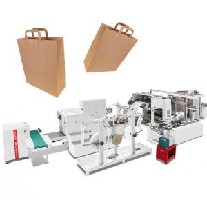 Cheap Flat Handle Flat Bottom Automatic Paper Bag Machine With Printing for sale