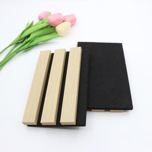 Slat Wooden Fiber Acoustic Wall Panels 3mm Sound Proof