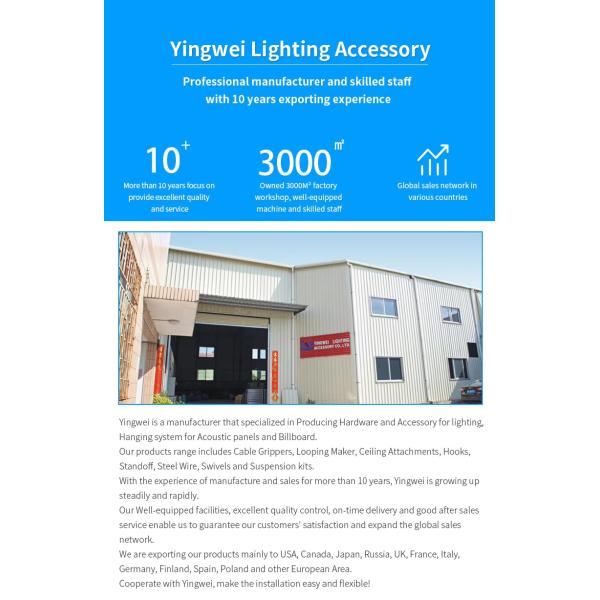 Adjustable  Looping Cable Gripper Wire Cable Gripper For Lights Fixture Ceiling