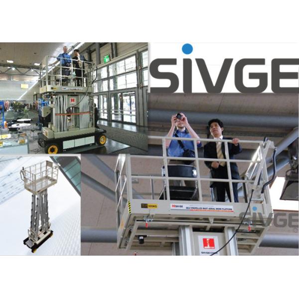 Self Propelled Work Platform With Tools , 6m Two Persons Vertical Mast Lift