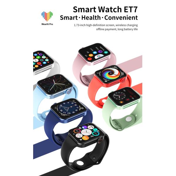 Full Touch Screen TFT Square Shape Smartwatch 200MAh Battery For Apple