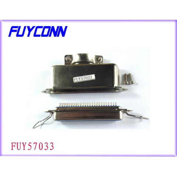 Centronic Solder 36 Pin Female 180°Cable Exit IEEE 1284 Connector with Matel Hood
