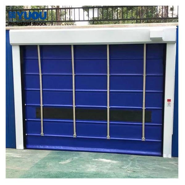 Stacking Exterior PVC Fabric Roll Up Warehouse Doors Folding Fast Stacking