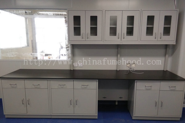 Customized Steel Lab Furniture ,  Laboratory Desk Furniture With Reagent Rack