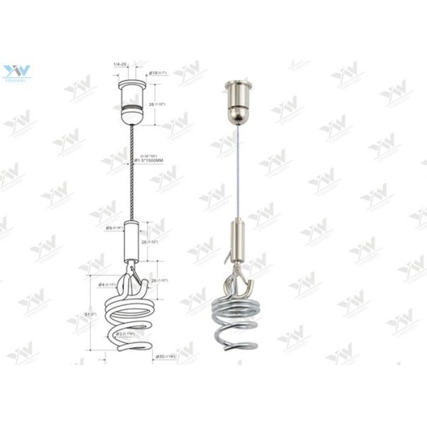 Acoustic Panels String Light Suspension Kit With Spiral Anchors Stainless Steel