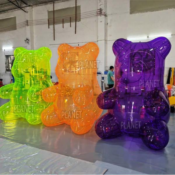 Advertising Colorful PVC Inflatable Bear Inflatable Transparent Bear For Decoration