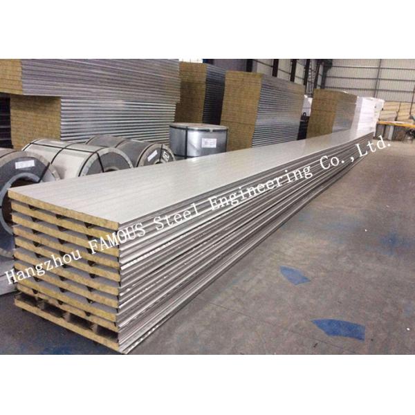 960mm Width Reliable Structure Mineral Wool Sandwich Panels for Cold Room Storage Roof Panel